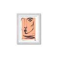 Picture of Peach Portait Line Art _GroupedProduct_Rectangle_Portrait_Framed_Matted_