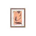 Picture of Peach Portait Line Art _GroupedProduct_Rectangle_Portrait_Framed_Matted_