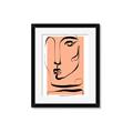 Picture of Peach Portait Line Art _GroupedProduct_Rectangle_Portrait_Framed_Matted_