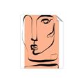 Picture of Peach Portait Line Art _GroupedProduct_Rectangle_Portrait_Unframed_Print_Only_
