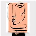 Picture of Peach Portait Line Art _GroupedProduct_Rectangle_Portrait_Canvas_