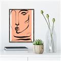 Picture of Peach Portait Line Art _GroupedProduct_Rectangle_Portrait_Canvas_Framed_