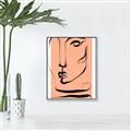Picture of Peach Portait Line Art _GroupedProduct_Rectangle_Portrait_Canvas_Framed_