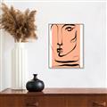 Picture of Peach Portait Line Art _GroupedProduct_Rectangle_Portrait_Canvas_Framed_