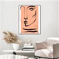 Picture of Peach Portait Line Art _GroupedProduct_Rectangle_Portrait_Canvas_Framed_