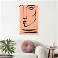 Picture of Peach Portait Line Art _GroupedProduct_Rectangle_Portrait_Unframed_Print_Only_