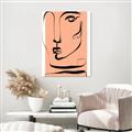 Picture of Peach Portait Line Art _GroupedProduct_Rectangle_Portrait_Unframed_Print_Only_