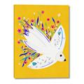 Picture of Bird in Floral Yellow Abstraction _GroupedProduct_Rectangle_Portrait_Canvas_