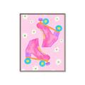 Picture of Pink Roller Skates _GroupedProduct_Rectangle_Portrait_Canvas_Framed_