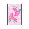 Picture of Pink Roller Skates _GroupedProduct_Rectangle_Portrait_Canvas_Framed_