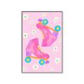 Picture of Pink Roller Skates _GroupedProduct_Rectangle_Portrait_Canvas_Framed_