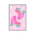 Picture of Pink Roller Skates _GroupedProduct_Rectangle_Portrait_Canvas_Framed_