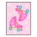 Picture of Pink Roller Skates _GroupedProduct_Rectangle_Portrait_Canvas_Framed_
