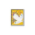 Picture of Bird in Floral Yellow Abstraction _GroupedProduct_Rectangle_Portrait_Canvas_Framed_