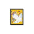 Picture of Bird in Floral Yellow Abstraction _GroupedProduct_Rectangle_Portrait_Canvas_Framed_
