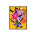 Picture of Red Chromatic Flowers _GroupedProduct_Rectangle_Portrait_Canvas_Framed_