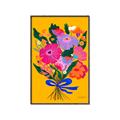 Picture of Red Chromatic Flowers _GroupedProduct_Rectangle_Portrait_Canvas_Framed_