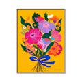 Picture of Red Chromatic Flowers _GroupedProduct_Rectangle_Portrait_Canvas_Framed_