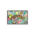 Picture of Vibrant Fusion Jaguar _GroupedProduct_Rectangle_Landscape_Canvas_Framed_