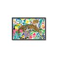 Picture of Vibrant Fusion Jaguar _GroupedProduct_Rectangle_Landscape_Canvas_Framed_