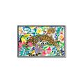 Picture of Vibrant Fusion Jaguar _GroupedProduct_Rectangle_Landscape_Canvas_Framed_