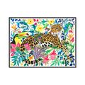Picture of Vibrant Fusion Jaguar _GroupedProduct_Rectangle_Landscape_Canvas_Framed_