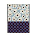Picture of Blue Patterned Floral Perfection  _GroupedProduct_Rectangle_Portrait_Canvas_Framed_