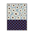 Picture of Blue Patterned Floral Perfection  _GroupedProduct_Rectangle_Portrait_Canvas_Framed_