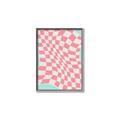 Picture of Pink Checkered Symphony _GroupedProduct_Rectangle_Portrait_Canvas_Framed_