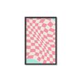 Picture of Pink Checkered Symphony _GroupedProduct_Rectangle_Portrait_Canvas_Framed_