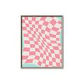 Picture of Pink Checkered Symphony _GroupedProduct_Rectangle_Portrait_Canvas_Framed_