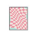 Picture of Pink Checkered Symphony _GroupedProduct_Rectangle_Portrait_Canvas_Framed_