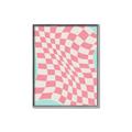 Picture of Pink Checkered Symphony _GroupedProduct_Rectangle_Portrait_Canvas_Framed_