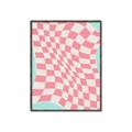 Picture of Pink Checkered Symphony _GroupedProduct_Rectangle_Portrait_Canvas_Framed_