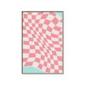 Picture of Pink Checkered Symphony _GroupedProduct_Rectangle_Portrait_Canvas_Framed_
