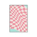 Picture of Pink Checkered Symphony _GroupedProduct_Rectangle_Portrait_Canvas_Framed_