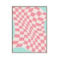 Picture of Pink Checkered Symphony _GroupedProduct_Rectangle_Portrait_Canvas_Framed_