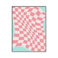 Picture of Pink Checkered Symphony _GroupedProduct_Rectangle_Portrait_Canvas_Framed_