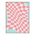 Picture of Pink Checkered Symphony _GroupedProduct_Rectangle_Portrait_Canvas_Framed_