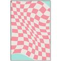 Picture of Pink Checkered Symphony _GroupedProduct_Rectangle_Portrait_Canvas_Framed_