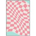 Picture of Pink Checkered Symphony _GroupedProduct_Rectangle_Portrait_Canvas_Framed_