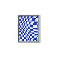 Picture of Blue Checkered Symphony _GroupedProduct_Rectangle_Portrait_Canvas_Framed_