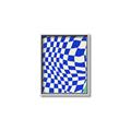 Picture of Blue Checkered Symphony _GroupedProduct_Rectangle_Portrait_Canvas_Framed_