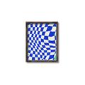 Picture of Blue Checkered Symphony _GroupedProduct_Rectangle_Portrait_Canvas_Framed_