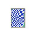 Picture of Blue Checkered Symphony _GroupedProduct_Rectangle_Portrait_Canvas_Framed_