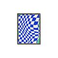 Picture of Blue Checkered Symphony _GroupedProduct_Rectangle_Portrait_Canvas_Framed_