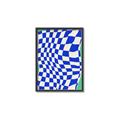 Picture of Blue Checkered Symphony _GroupedProduct_Rectangle_Portrait_Canvas_Framed_
