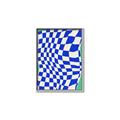 Picture of Blue Checkered Symphony _GroupedProduct_Rectangle_Portrait_Canvas_Framed_