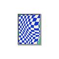 Picture of Blue Checkered Symphony _GroupedProduct_Rectangle_Portrait_Canvas_Framed_