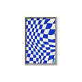 Picture of Blue Checkered Symphony _GroupedProduct_Rectangle_Portrait_Canvas_Framed_